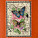 OLYCRAFT 2Pcs 5.5x7.7 Inch Butterfly Stamp Self-Adhesive Silk Screen Printing Stencil Butterfly Flower Postcard Silk Screen Stencil Vintage Stamp Mesh Stencils Transfer for DIY T-Shirt Fabric Painting DIY-WH0337-078-7