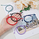 Fibloom 6 pièces 6 couleurs ensemble de bracelets à cordon tressé en nylon BJEW-FI0001-33-3