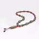 Buddhist Jewelry Natural Tibetan Agate Beaded Necklaces NJEW-F131-26-2