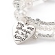 Bracelet manchette enveloppant tennis strass cristal avec perle d'imitation BJEW-XCP0001-07-2