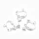 Accessoires de boucle d'oreille clips à vis en laiton plaqué avec pince spirale KK-P169-01S-1