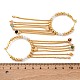 Серьги-кольца с кисточками из латуни EJEW-R014-12G-5