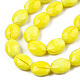 Chapelets de perles en verre opaque de couleur unie GLAA-N032-02M-2