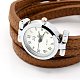 Fashionable PU Leather Wrap Watch Bracelets WACH-J007-08-2