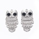 Alloy Resin Owl Big Pendants TIBEP-M001-24-2
