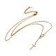 304 Stainless Steel Cable Chains Lariat Necklaces NJEW-F267-17G-1