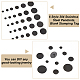 PH PandaHall 36pcs Metal Stamping Blank Tags 6 Sizes Blank Stamping Tag 304 Stainless Steel Metal Discs Black Pet ID Tags for Earring Necklace Bracelet Jewelry Making STAS-PH0004-48-4