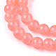 Chapelets de perles en verre craquelé peint DGLA-Q023-8mm-YS7-A-3