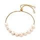 Braccialetto di scorrimento regolabile perline di perle naturali per il regalo delle donne della ragazza BJEW-JB06820-01-1