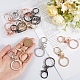 20шт 4 стиля железные с кольцами для ключей из сплава DIY-SP0001-70-3
