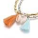 Perles en laiton stretch bracelets BJEW-JB04056-2