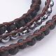 Three Loops Natural Lava Rock Wrap Bracelets BJEW-JB03282-01-2