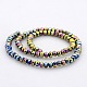 Full Plated Faceted Rondelle Glass Beads Strands GLAA-A024B-FP04-2