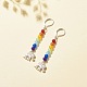 Natural Malaysia Jade with Alloy Elephant Long Dangle Leverback Earrings EJEW-JE04910-05-3