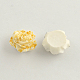 Dot Spray Painted Resin Flower Cabochons CRES-R170-14-1