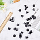 GORGECRAFT 100Pcs Plastic Chef Button Black Round Movable Coat Cloth Jacket Half Domed Pearl Ball Buttons for Studs Chef Men Working Suit Garment Decorative Accessories DIY Sewing Crafts BUTT-GF0001-42A-4