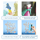 21Pcs Waterproof PVC Colored Laser Stained Window Film Adhesive Stickers DIY-WH0256-097-3