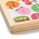 木製磁気釣りゲーム  モンテッソーリのおもちゃ  幼児向けの認知ゲーム  教育就学前ビーズおもちゃギフト  フルーツ  27~52.5x30~46.5x14mm AJEW-D066-01A-3
