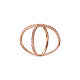 Disegno di moda oro rosa placcato l'anello di barretta di ottone JR57A-3