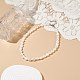 Collana di perle keshi barocche naturali con 304 fermaglio in acciaio inossidabile da donna NJEW-JN04083-6