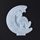 Thème d'halloween bricolage lune avec des moules en silicone de décoration d'affichage de chat fantôme DIY-G058-E04-4