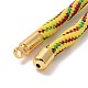 Bracelets argentés en corde de nylon MAK-C003-03G-03-3