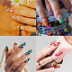Plantillas de arte de uñas diy de acero inoxidable MRMJ-WH0092-004-7