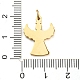 304ステンレス鋼ペンダント  丸カン付き  天使のチャーム  ゴールドカラー  18.5x14x1.5mm  穴：3.5mm STAS-A087-01G-3