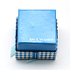 Квадрат с клетчатый узор картон коробки ювелирных изделий кольца CBOX-Q034-33D-3