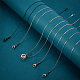 Benecreat 10pcs 5 couleurs 304 colliers de chaîne serpentine en acier inoxydable pour hommes femmes NJEW-BC0001-10-4