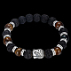 Bracelets extensibles en oeil de tigre naturel et pierre de lave BJEW-BB31254-1-2