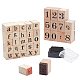 Pandahall elite 2 cajas juego de sellos de madera AJEW-PH0003-54-1
