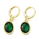 Real 18K Gold Plated Brass Dangle Leverback Earrings EJEW-L268-001G-03-1