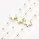 Chapelets guirlande de garniture perles en ABS plastique imitation perle AJEW-S071-04A-1