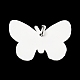 オペークアクリルパーツ  プラチナ鉄丸カン付き  蝶のチャーム  ホワイト  25x37x4mm  穴：5.2mm SACR-L004-06J-2