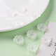 Transparent Frosted Acrylic Bead Caps MACR-S371-04A-701-6