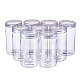 Benecreat 9 Packung 300 ml leere durchsichtige Plastikschleimlagerung begünstigt Gläser Weithals-Plastikbehälter für die Anzeige CON-BC0004-51-1