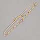 Verstellbare Nylonschnur geflochtenen Perlen Armbänder BJEW-C011-08E-3