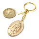Oval with Virgin Mary Alloy Keychain KEYC-JKC00722-3
