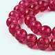Chapelets de perles de quartz craquelées naturelles rondes et teintées G-K084-10mm-02A-2