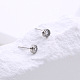 Минималистичные плоские круглые серьги-гвоздики из нержавеющей стали XU2913-2