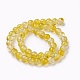 Two Tone Crackle Glass Beads Strands GLAA-F098-03C-06-2