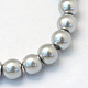 Cottura dipinto di perle di vetro perlato fili di perline rotondo HY-Q003-10mm-34-2