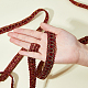 Superfindings 1 pieza fenghuangwu trenza trim 13.67 yardas poliéster tejido trenza trim 20mm rojo tela decorativa trim para disfraz diy costura artesanía adorno tapicería decoración del hogar OCOR-WH0079-71C-3