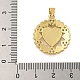 Сердце стойки обшивки латунь микро проложить Цирконом подвески KK-C074-54G-3