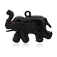 Spray Painted Alloy Rhinestone Elephant Pendants ALRI-J189-01-1