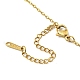 201 Stainless Steel Melting Ring Pendant Necklace with Cable Chains NJEW-Q317-34G-3