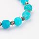 Bracelets extensibles de perles d'agate patiné naturel BJEW-JB03118-3