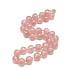 Collane di perle di vetro di quarzo ciliegio NJEW-S405-04-1