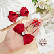 NBEADS 4 Pcs 2 Styles Red Bow Shoe Clip AJEW-NB0005-13C-3